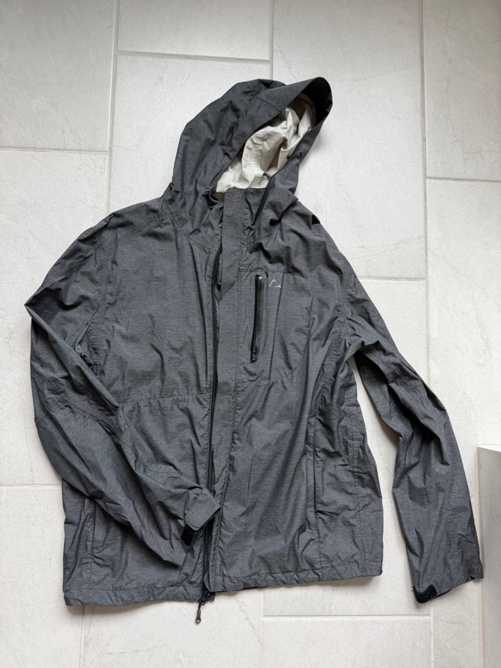 Men's Hooded Rain Jacket in Dark Gray